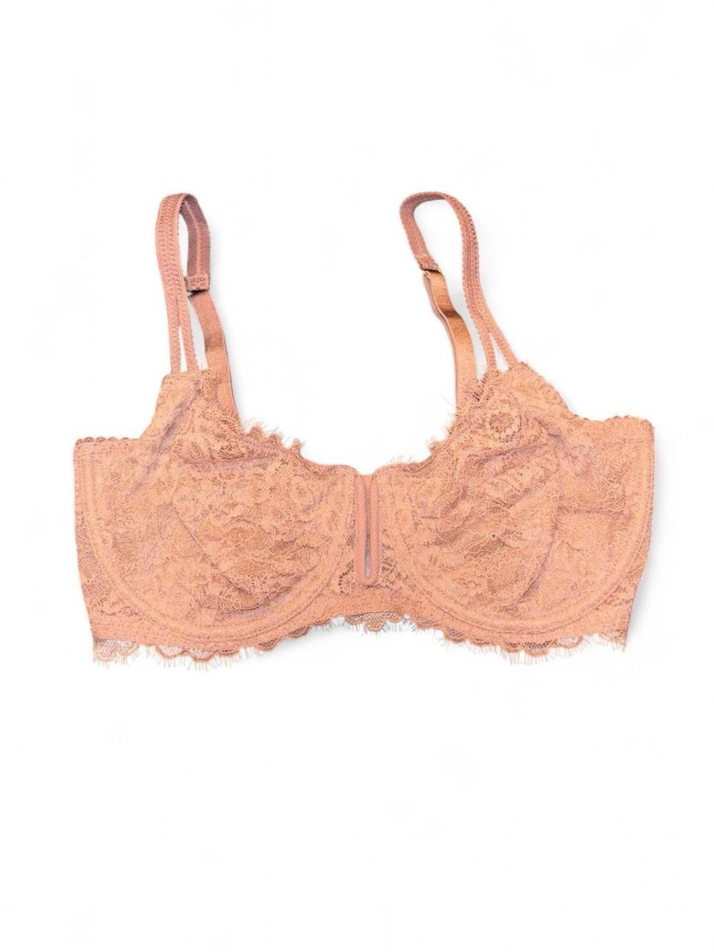 Auden Lace Underwire Balcony Bra - Peach